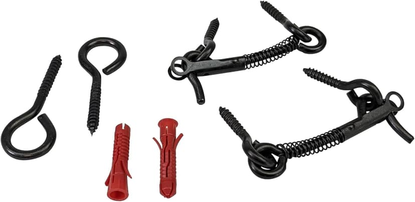 Pool Fence Wall Attachment Kit Black – for DIY Mesh Safety Fencing, Pool Fence, Brick, Block, Stucco, & Wood Walls - Fence Attachment Kit Includes Anchors, Eye Screws & Pool Fench Latches