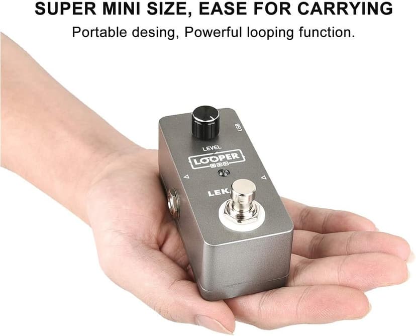 LEKATO Guitar Looper Effect Pedal Loop Pedal 5 Minutes Looping Time Looper Pedal ONE Looper Unlimited Overdubs
