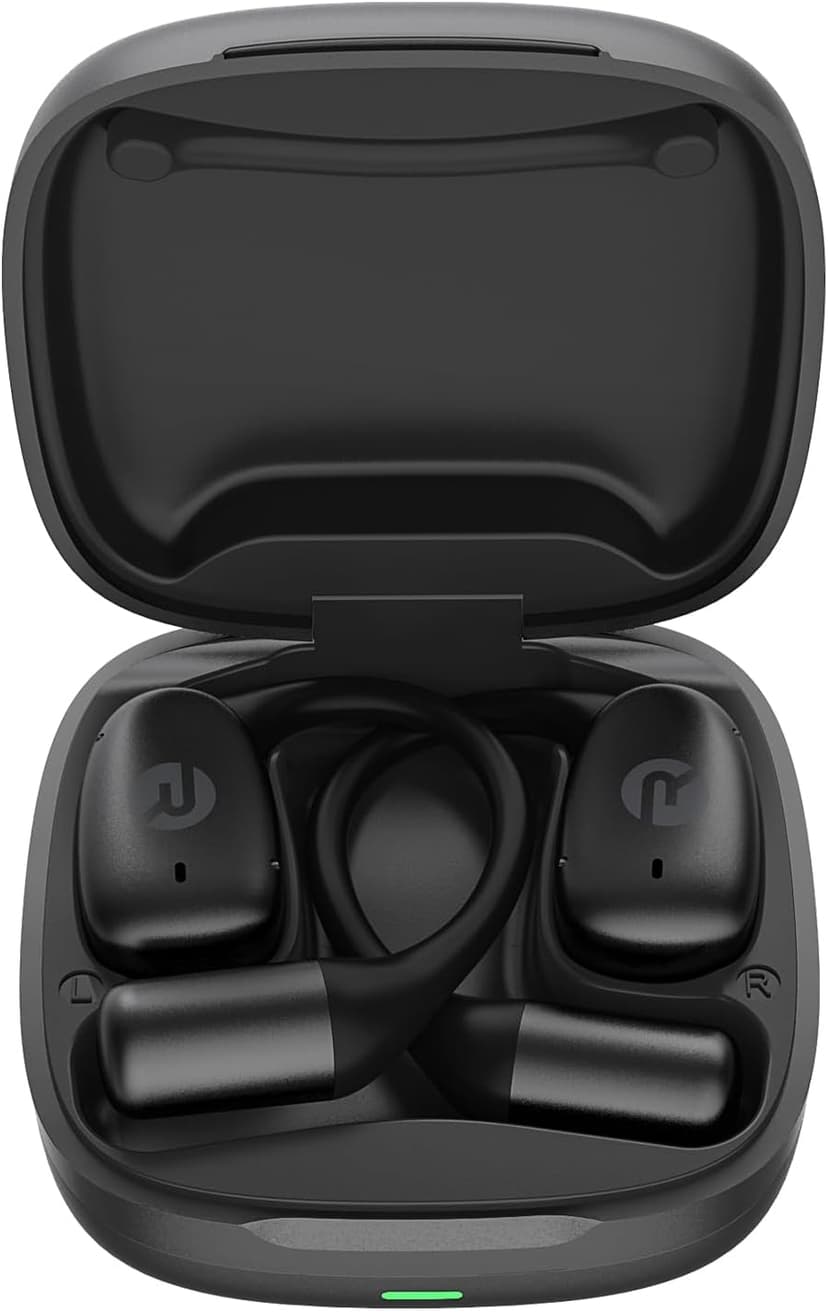 Raycon Essential Open Ear Earbuds – Open Ear Headphones, Earbuds Wireless Bluetooth, Sweat & Water-Resistant Earphones, Ultra-Lightweight Design, 36 Hours Battery Life (Black)