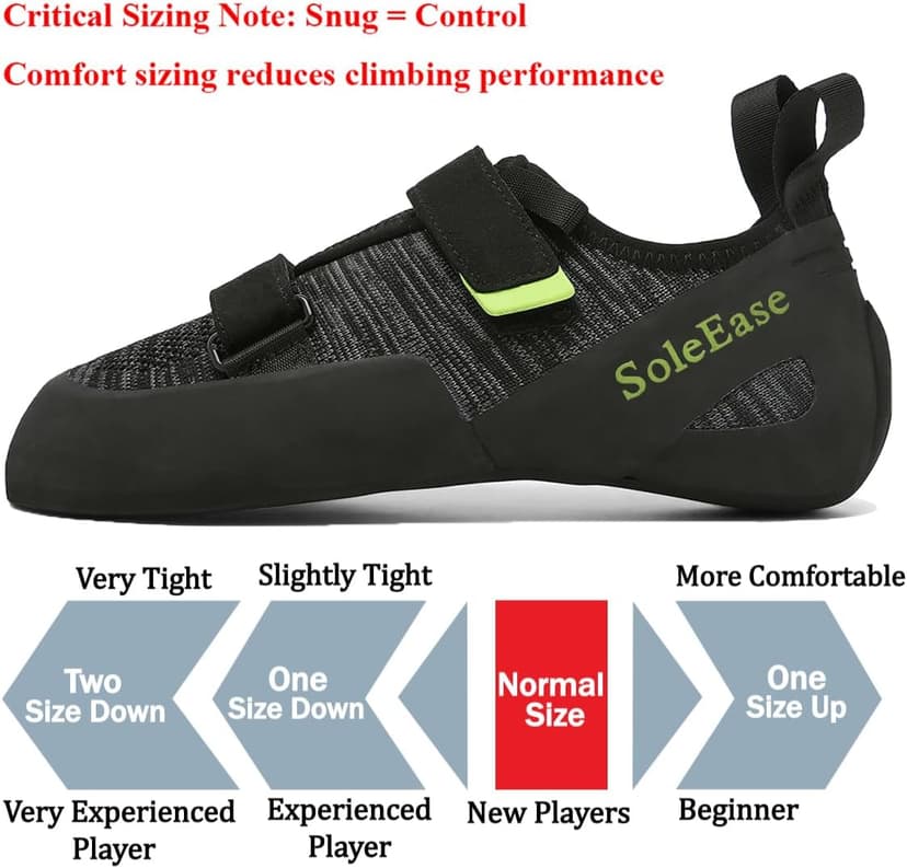 SoleEase Entry-Level All-Around Men & Women Climbing Shoes for Gym and Sport Climbing