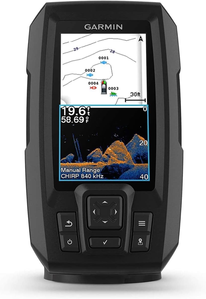Garmin Striker Vivid 4cv Fishfinder with Transducer - 4-inch LCD Display - Easy-to-Use Scanning Sonar - Color Palettes, 11.2 Ounces (010-02550-00)