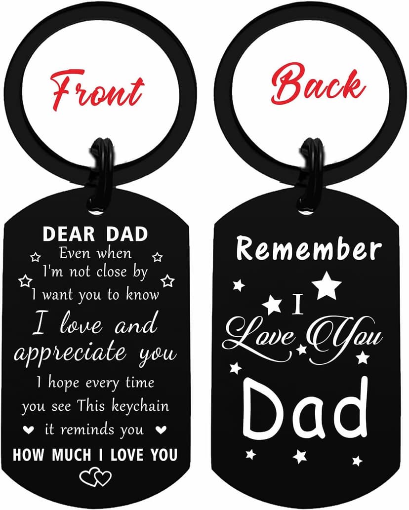 Resdink Dad Gifts from Daughter Son- Remember I Love You Dad Birthday Christmas Fathers Day Keychain