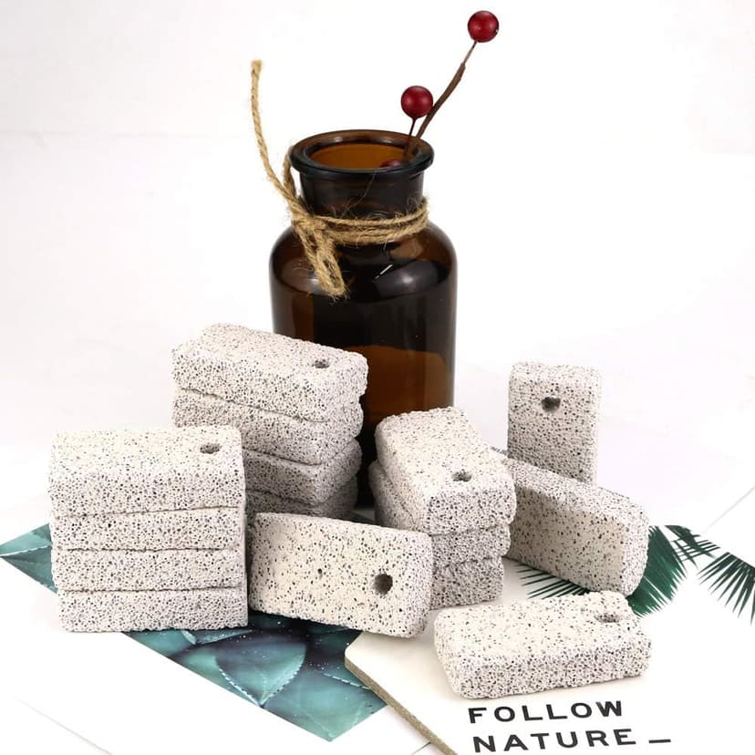 20 Pcs Small Animal Pet Lava Bites Chews Toy Teeth Grinding Block Mineral Calcium Stone for Hamsters Parrot Chinchillas Rabbits Guinea Pigs Gerbils
