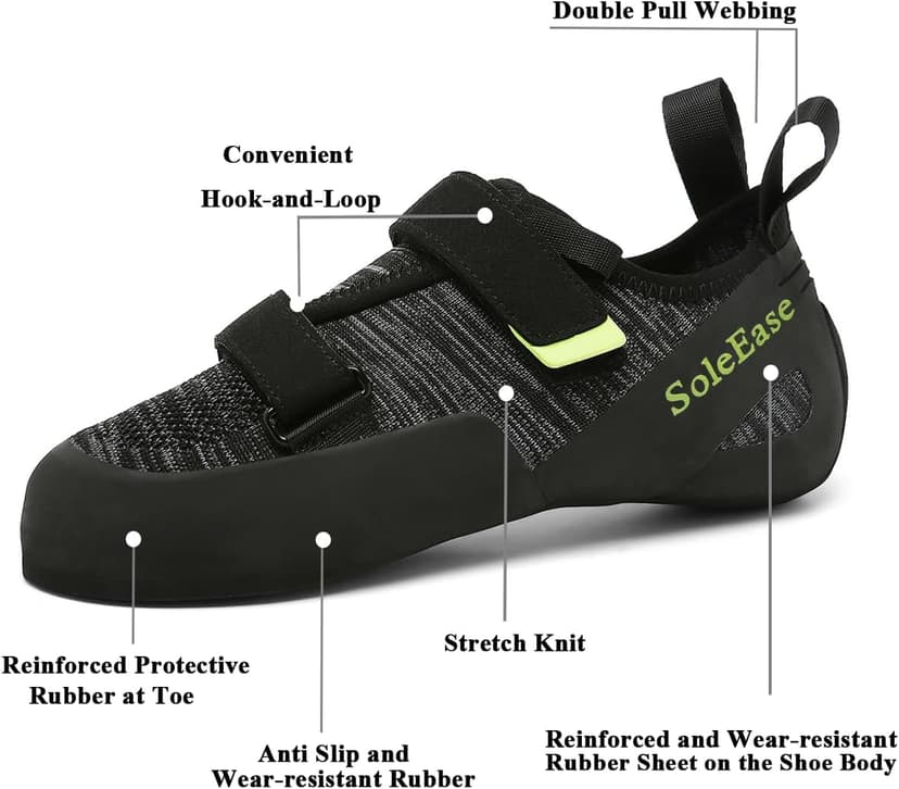 SoleEase Entry-Level All-Around Men & Women Climbing Shoes for Gym and Sport Climbing
