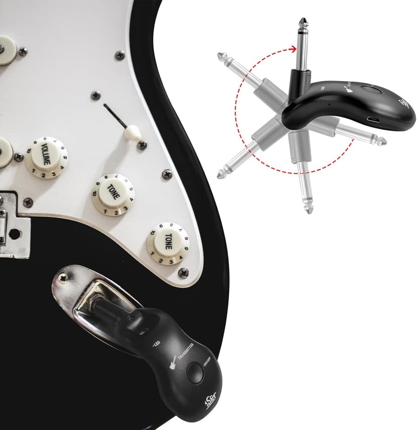 Distance Only 3-5 Meters Wireless System UHF Guitar Transmitter And Receiver Instead Of Cables Distance 5 Meters For Beginners