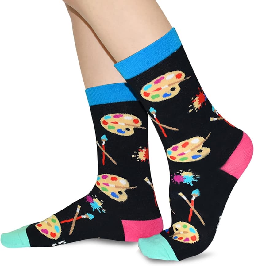 GOLIN Women Funny Crew Socks, Novelty Casual Socks Holiday Gifts Giving B0D1MQ2K3M