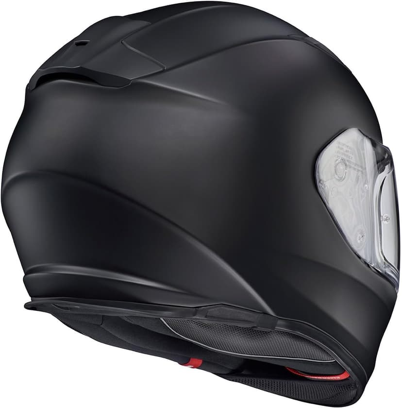 ScorpionEXO Ryzer Full Face Motorcycle Helmet with Pinlock Ready Shield with Integrated Speaker Pockets DOT ECE Approved Solid (Matte Black - X-Large)
