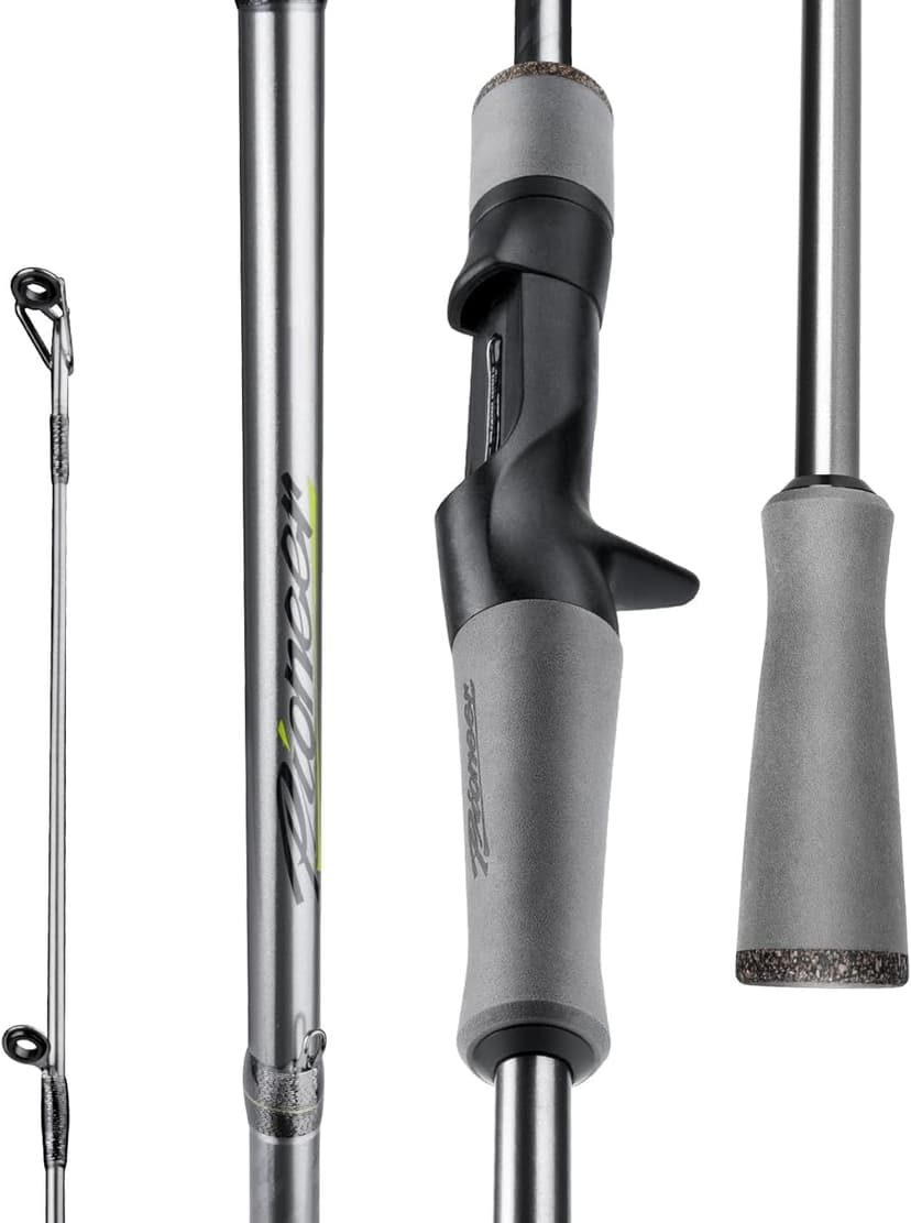 HANDING Pioneer Bass Fishing Rod Versatile Spinning & Casting Rod with Medium Power Moderate Fast Action EVA Handle for Largemouth Smallmouth Walleye