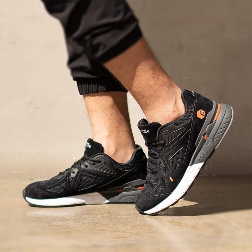 FitVille Extra Wide Walking Shoes for Men Wide Width Sneakers for Flat Feet Heel Pain Relief - Rebound Core