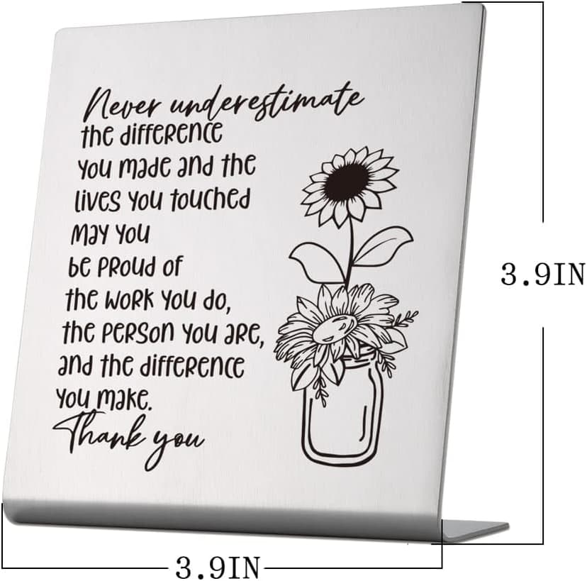 Thank You Gift for Women, Coworker, Friends, Teacher, Retirement Gifts for Coworker, Women, Desk Table Shelf Sign Decor, Inspirational Office Gift for Colleague Leaving Job B0BXH9ZRZL