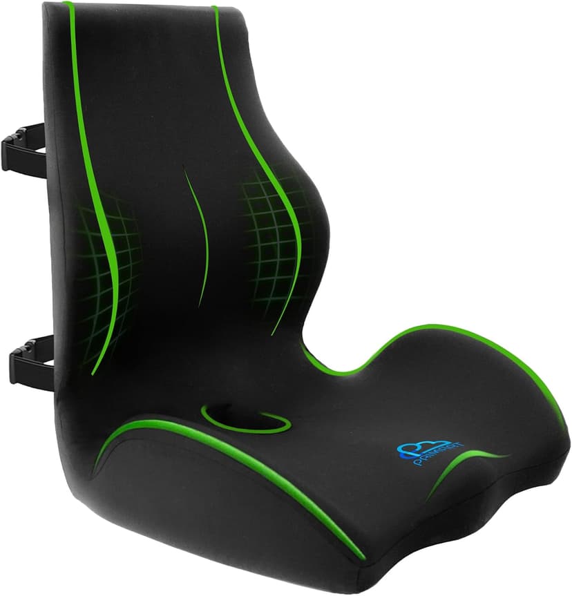Ergonomic Memory Foam Seat Cushion for Office Chair, Car Seat, Dining, Gaming Chair & Wheelchair, Full Back & Lumbar Support Pillow One Piece, Back Pain Relief, Coccyx, Tailbone & Sciatica Pain Relief