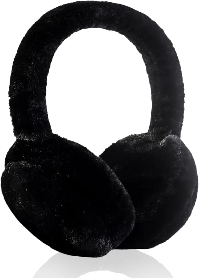 LZEDIRA Ear Muffs for Women Mens, Winter Faux Fur Earmuffs, Fluffy Cute Earmuffs, Foldable Ear Warmers for Mens Cold Outdoor