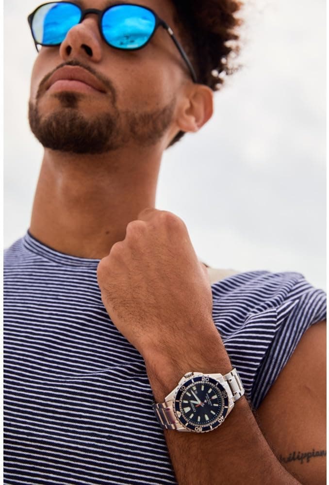 Citizen Citizen Men's Promaster Sea Eco-Drive Stainless Steel Watch, 3-Hand Date, One-Way Rotating Bezel, ISO Compliant, Luminous Hands and Markers