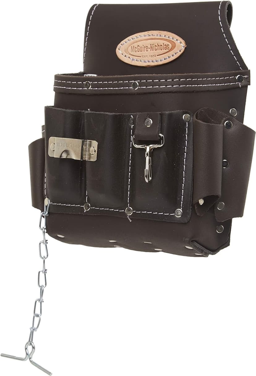 McGuire-Nicholas 526-CC Brown Professional Electrician'S Pouch, oil tanned leather