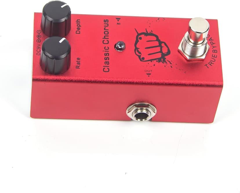 Classic Chorus Guitar Effects Pedal - Crisp 12-String Tone, True Bypass, Aluminum Body, DC 9V Power (Adapter Not Included)