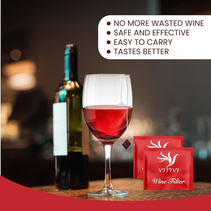 18 Pack Wine Filters, Wine Purifier To Remove Sulfite And Histamine, Wine Lover Accessories Valentine's Day Party Gifts for Men Women Him Mother Father
