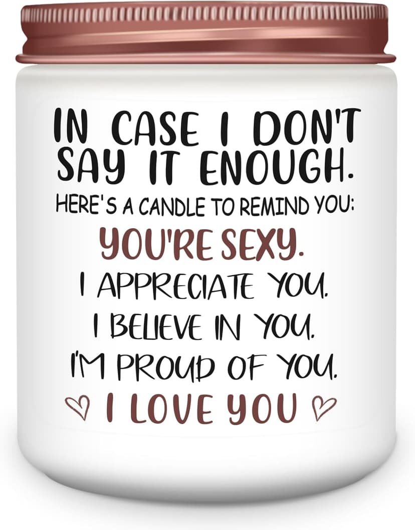 NANOOER Gifts for Her Girlfriend, Anniversary Wedding Birthday Gift for Women Wife, Unique Romantic Gift for Her Lavender Candle, Funny Valentines Anniversary Birthday Gifts for Her,Girlfriend, Wife