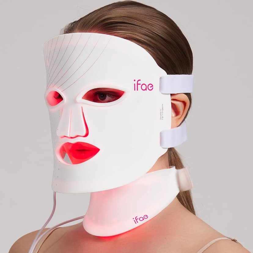 850nm Near Infrared (NIR), 7 Mode Portable LED Face Mask for True Anti-Wrinkles Skincare at Home Red Light Therapy Mask for Face and Neck with 396 LEDs B0GF25FKF4