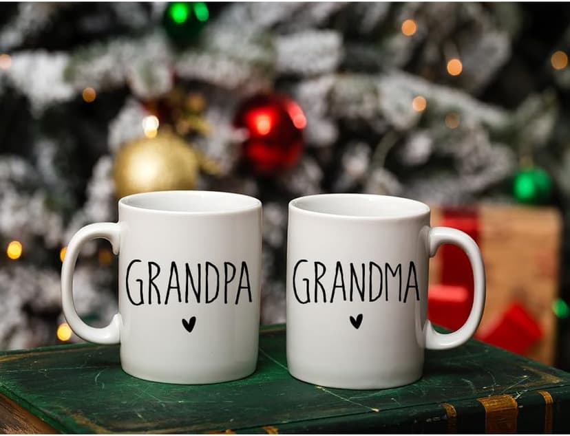 Promoted to Grandpa Grandma Mugs Set Gift for New Grandparents 2026, Baby Reveal Pregnancy Announcement Gifts for Grandparents, 2026 First Time Grandparents Gift for Couples, Grandparents to Be