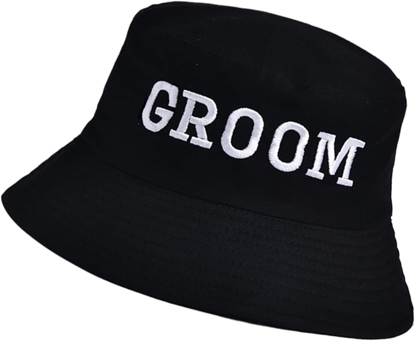 Bride Bucket Hat for Bachelorette Party Embroidered Sun Hat Bridal Shower Bride to be Gift White