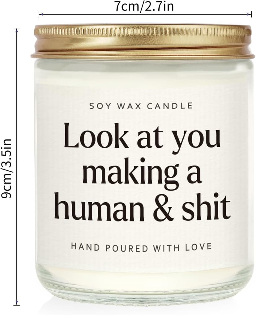 Postpartum Gift for Mom After Birth, First Time Moms Mothers Day Gift, Soy Wax Candle, 7 Oz Funny New Mom Gifts, Handmade Scented Lavender Candle for New Mom B0DW3PP13S