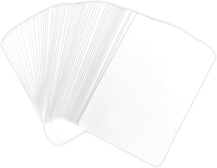 Regal Games 208 Blank Playing Cards to Write On - Custom Blank Deck of Cards - (2.5" x 3.5") Cardstock White Poker Size - 4 Packs x 52 Cards