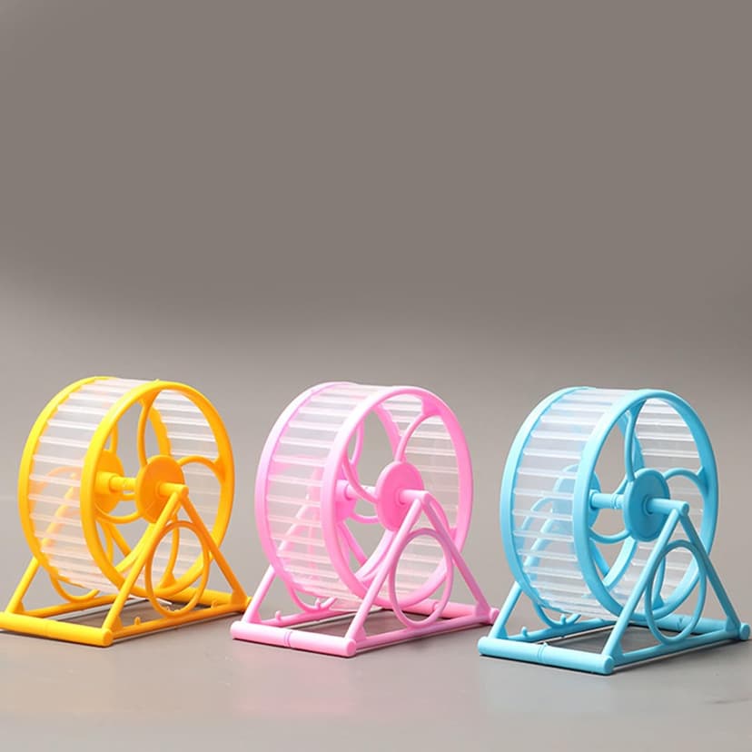 Pet Hamster Exercise Running Wheel with Stand Playing Supplies Cage Toy Gerbils Hamster Running Jogging Toy Hamster Running Wheel Small