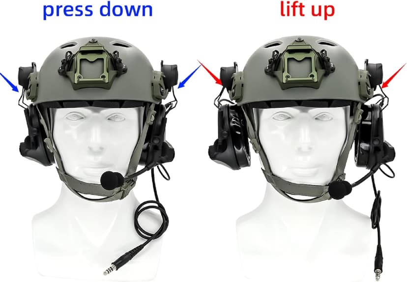 HEARFALCOM Comta III Tactical Headset Helmet ARC Rail Adapter Bracket Version Noise Cancelling Pickup Shooting Headset