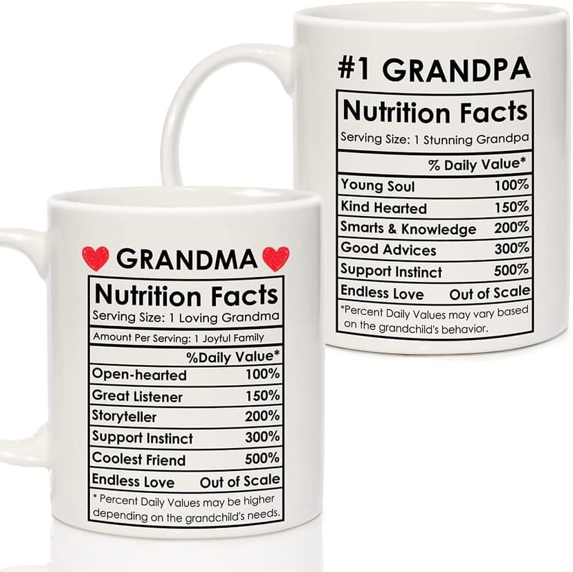Breezy Valley Grandparents Gifts from Grandkids, Christmas Gifts for Grandma Grandpa from Grandson Granddaughter - Best Gift for Grandmother Grandfather, Happy Birthday Gift Grandparents Coffee Mug