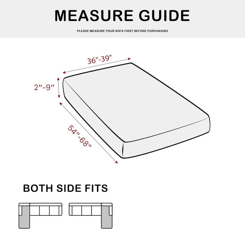 Yates Home Couch Covers for Sectional Sofa L Shape PU Leather Cushion Slipcover Water-Proof Elastic Chaise Seat Cover Protector Slip Cover for Settee Seater Replacement in Living Room(XXL, Chocolate