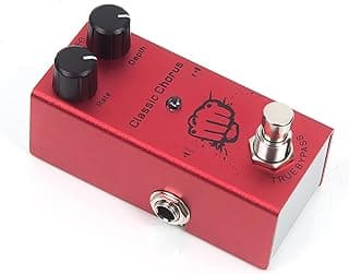 Classic Chorus Guitar Effects Pedal - Crisp 12-String Tone, True Bypass, Aluminum Body, DC 9V Power (Adapter Not Included)