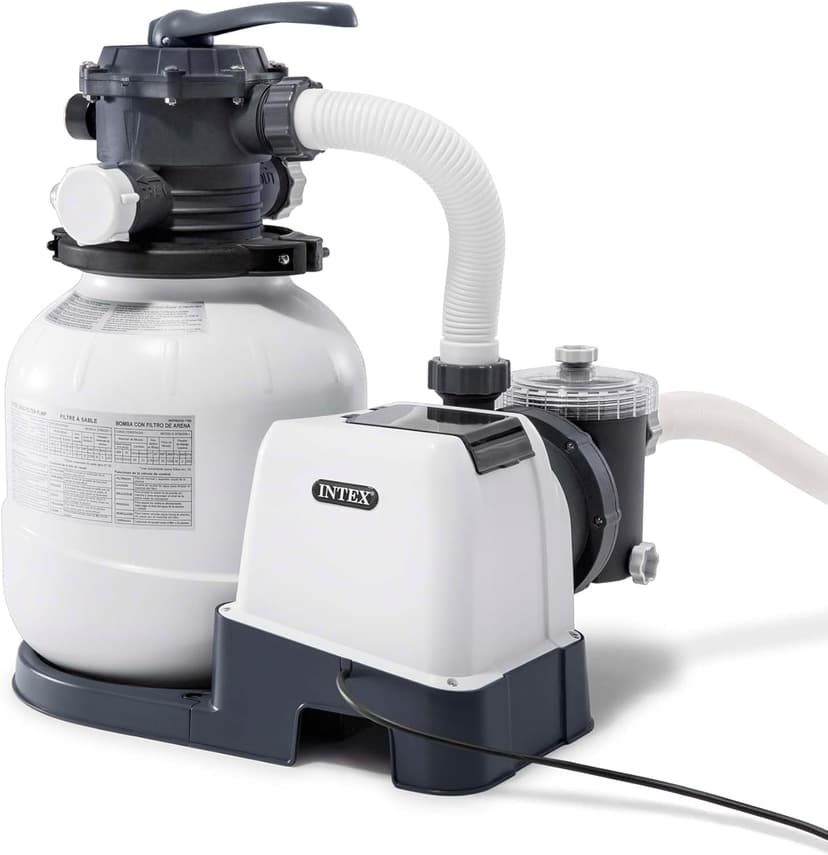 INTEX SX2100 Krystal Clear Sand Filter Pump for Above Ground Pools: 2100 GPH Pump Flow Rate – Improved Circulation and Filtration – Easy Installation – Improved Water Clarity – Easy-to-Clean