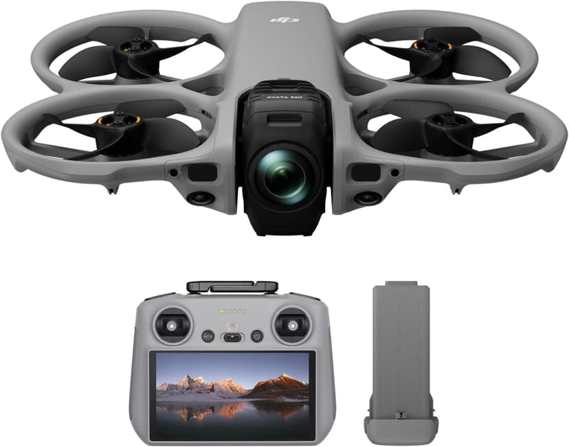DJI Avata 360 (RC 2), 360° Drone With 1-Inch 8K 360° Imaging for FPV & Aerial Filming, 360° Camera Drone With Propeller Guard. Includes RC 2 With a Built-In Screen for Precise Control