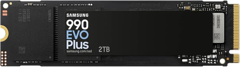Samsung 990 EVO Plus SSD 2TB, PCIe Gen 4x4, Gen 5x2 M.2 2280, Speeds Up-to 7,250 MB/s, Upgrade Storage for PC/Laptops, HMB Technology and Intelligent Turbowrite 2.0, (MZ-V9S2T0B/AM)