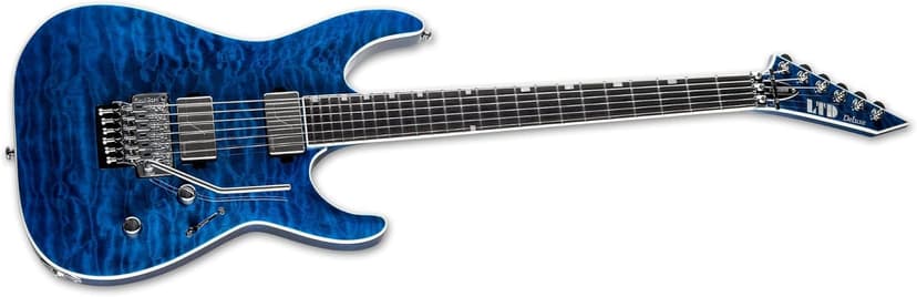 ESP LTD MH-1000 QM Electric Guitar - Black Ocean