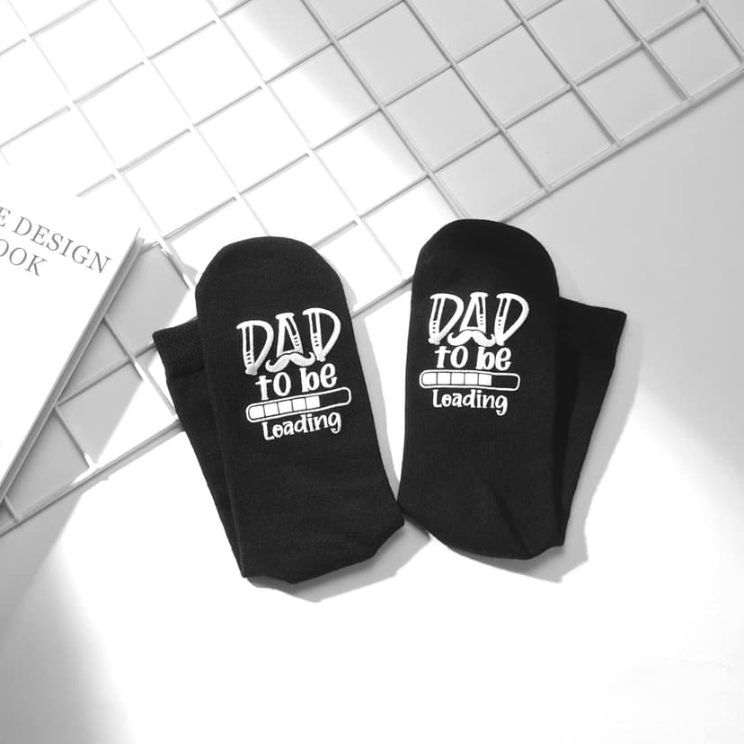 Funny Father Grandpa Daddy Father's Day Bad Pun Humor socks,Dad to Be, Loading. Please Wait - Funny socks for New Fathers