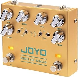 JOYO Dual Crunch Pure Analog Circuit Overdrive Effect Pedal with Independent Clipping for Electric Guitar - True Bypass (King of Kings R-20)