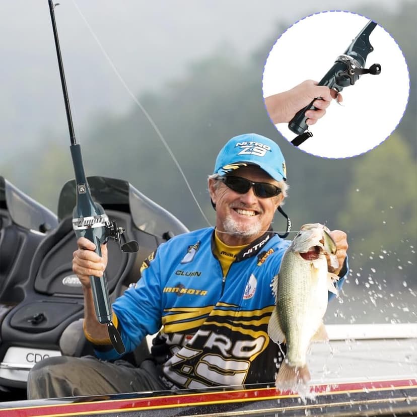 Fishing Rod, Fishing Pole Fishing Rod and Reel Combo Telescopic Fishing Rod Collapsible Rod Stainless Steel Pocket Fisherman Tackle Portable for Beginner Kids Adults Travel Saltwater Freshwater