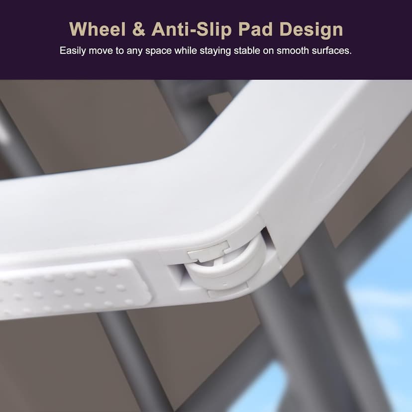 PURPLE LEAF Patio Chaise Lounge Chair Set of 3 Outside Aluminum Plastic Stackable Tanning Chairs with Armrests and Side Table for Pool Sunbathing Beach Deck Outdoor Lounger, Taupe