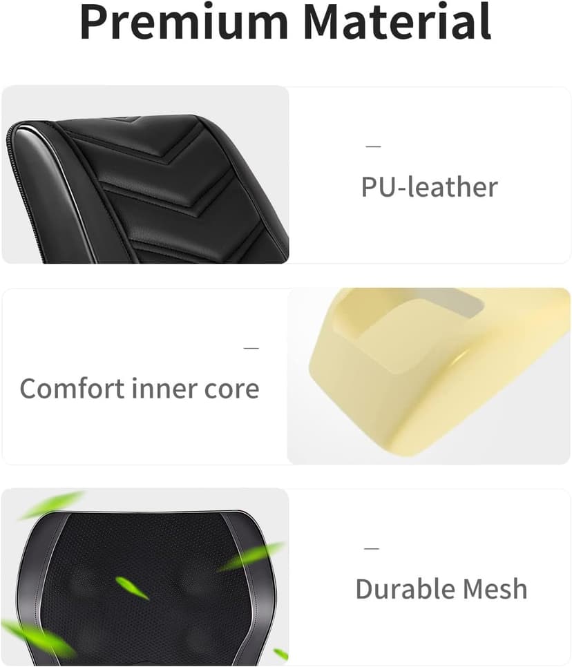 Shiatsu Neck Massager with Heat, 3D Kneading Back Massage Pillow for Pain Relief, Massagers for Neck and Back, Shoulder, Leg, Gifts for Men Women Mom Dad, Stress Relax at Home Office and Car