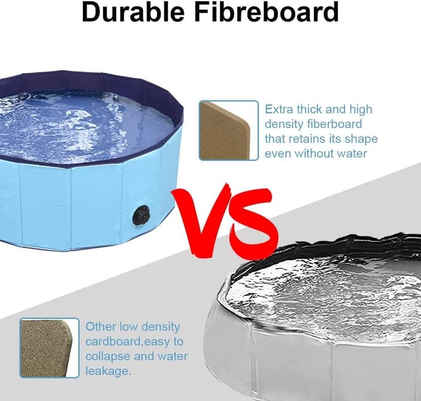 Dog Pool Foldable pet Pool Dog Swimming Pool pet Swimming Pool PVC Non-Slip for All Kinds of Pets (32x8in)