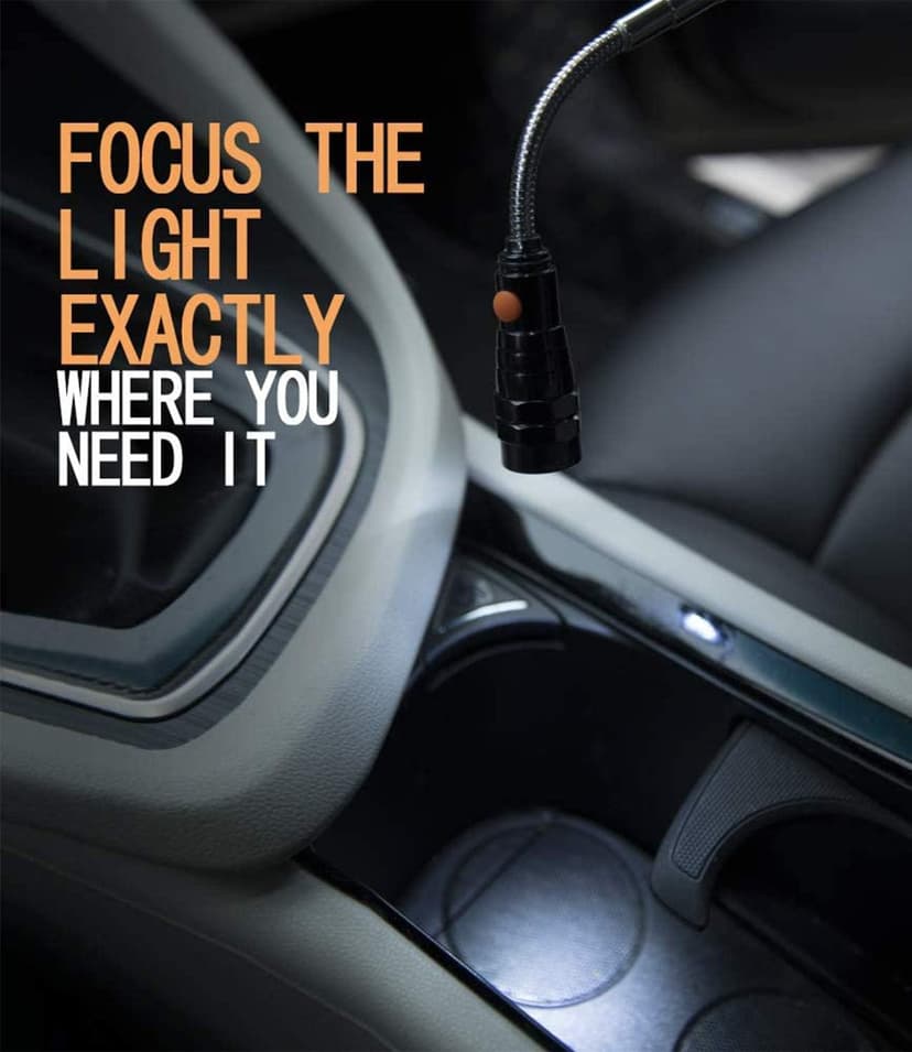 Gifts for Him, LED Magnetic Pickup Tools, Telescoping Magnetic Flashlight Pick Up Tool, Christmas Stocking Stuffers for Men Adults, Unique Cool Gifts for Men, Dad, Husband, Black