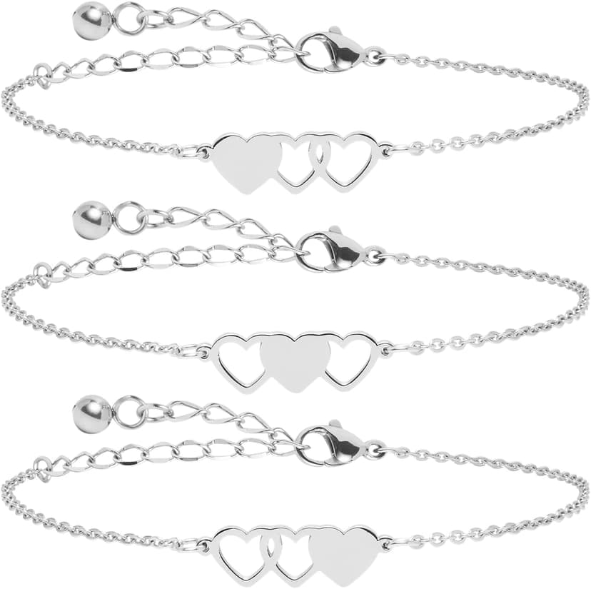 HOFOYA Sisters Best Friends Forever Matching BFF Necklace Set for 2 3 4,Mom Daughter Necklaces,Friendship Necklace,Christmas Birthday Gift for Women Teens BFF Sister.
