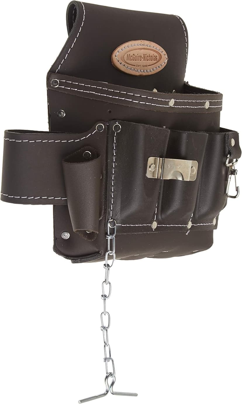 McGuire-Nicholas 526-CC Brown Professional Electrician'S Pouch, oil tanned leather