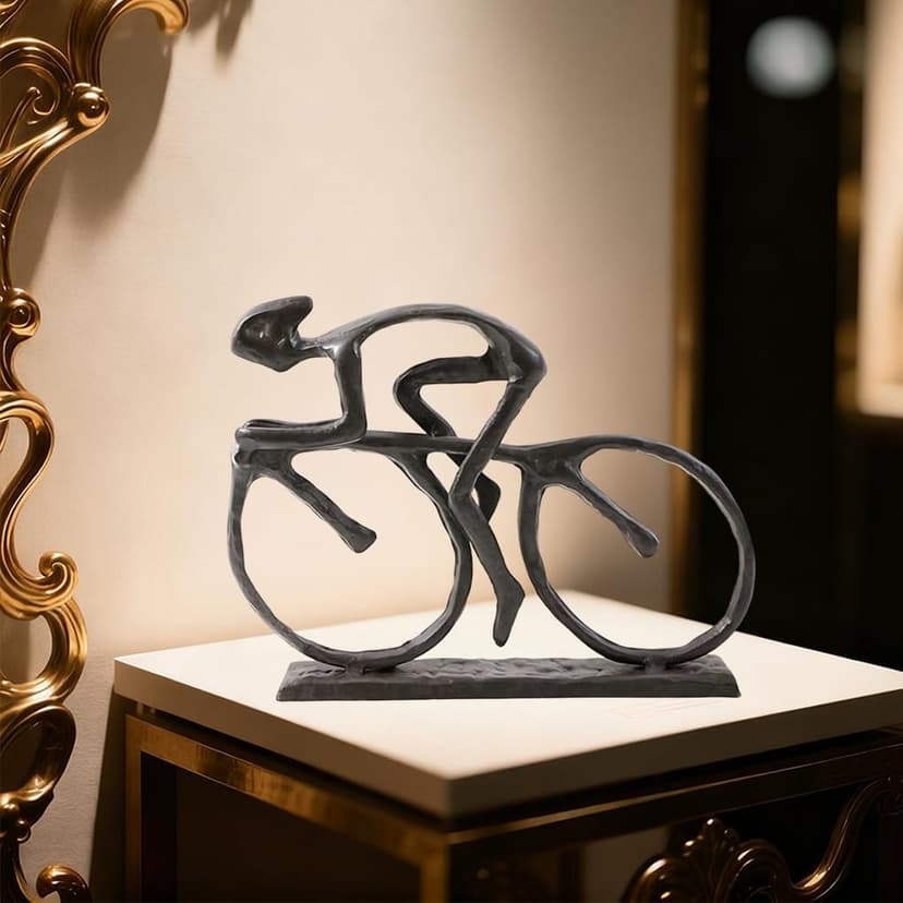 Cast Iron Art Sculpture Home Decoration Statue for The Bicycle Enthusiast Metal Figurine Art Home Décor for Runner Sportsman Cyclist Bicycle Enthusiast (4# Cyclist) B07QDYFNB8