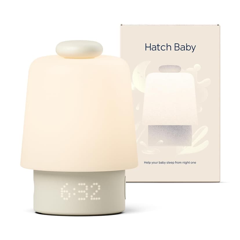 White noise machine, night light, toddler & kid time-to-rise alarm clock, registry essential with 3 months of sleep support Hatch Baby Sound Machine & Night Light Routine Builder (Putty) B0F7C6XJ3P
