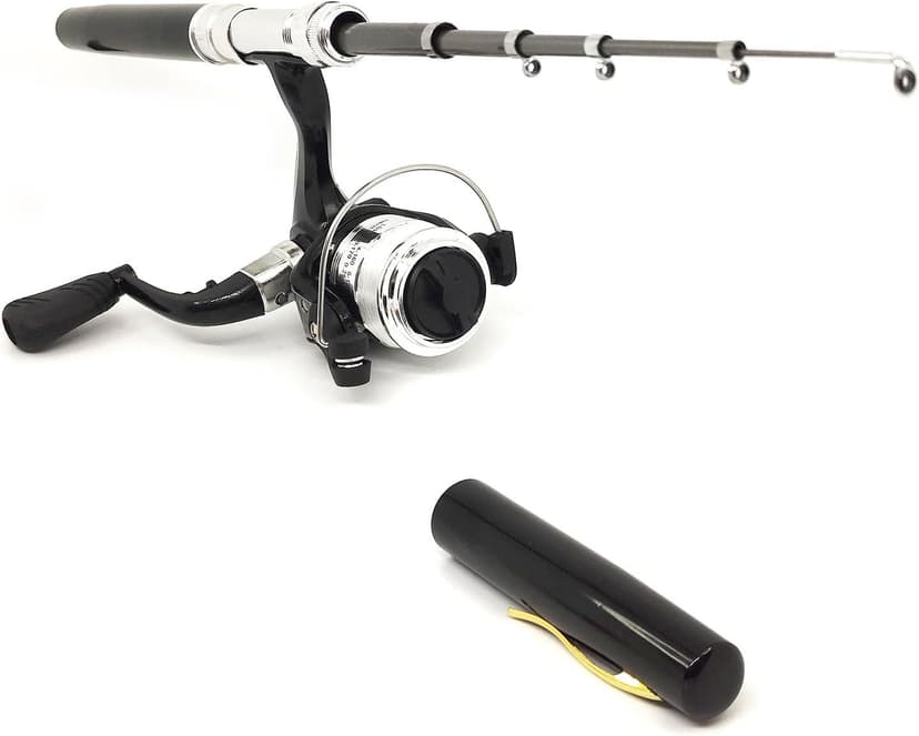 Portable Small Pen Fishing Rod And Spinning Reel Combo, 38inches Pocket Mini Fishing Kit Telescopic Fishing Pole For River Lake Reservoirs Ice And So On (Fishing Rod and Reel Combos)