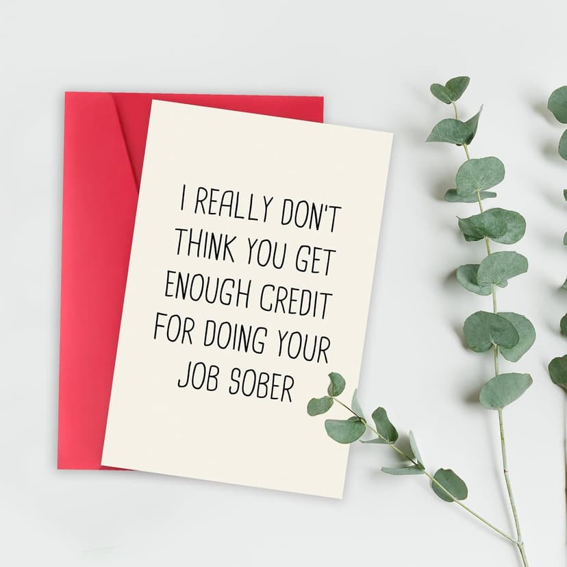 Funny Boss Day Card Gift, Best Retirement Card Gifts for Woman Men, Just Because Card for Him Her, Heartfelt Thank You Card for Coworker Work Friend Leader