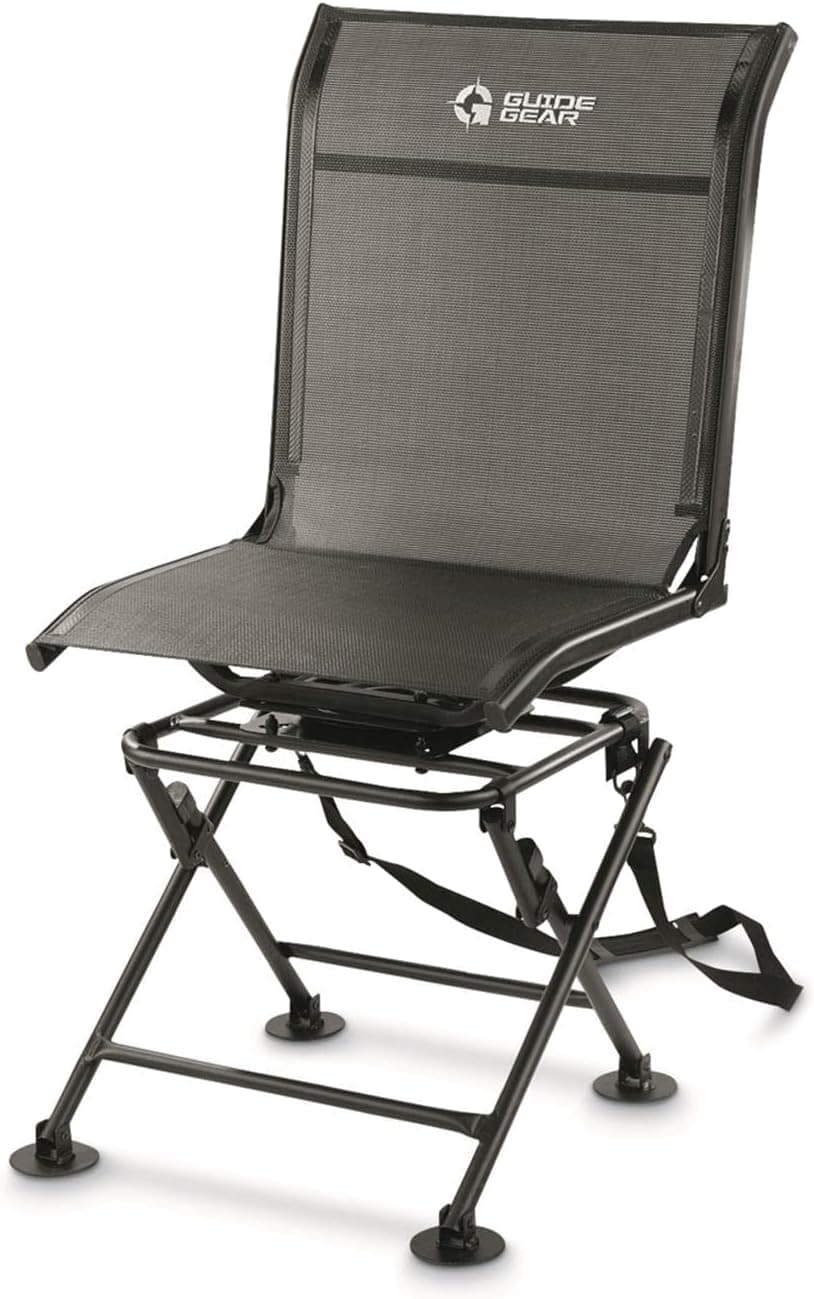Guide Gear 360º Swivel Hunting Blind Chair, Lightweight, Portable Mesh Hunt Seat, 300-lbs Capacity