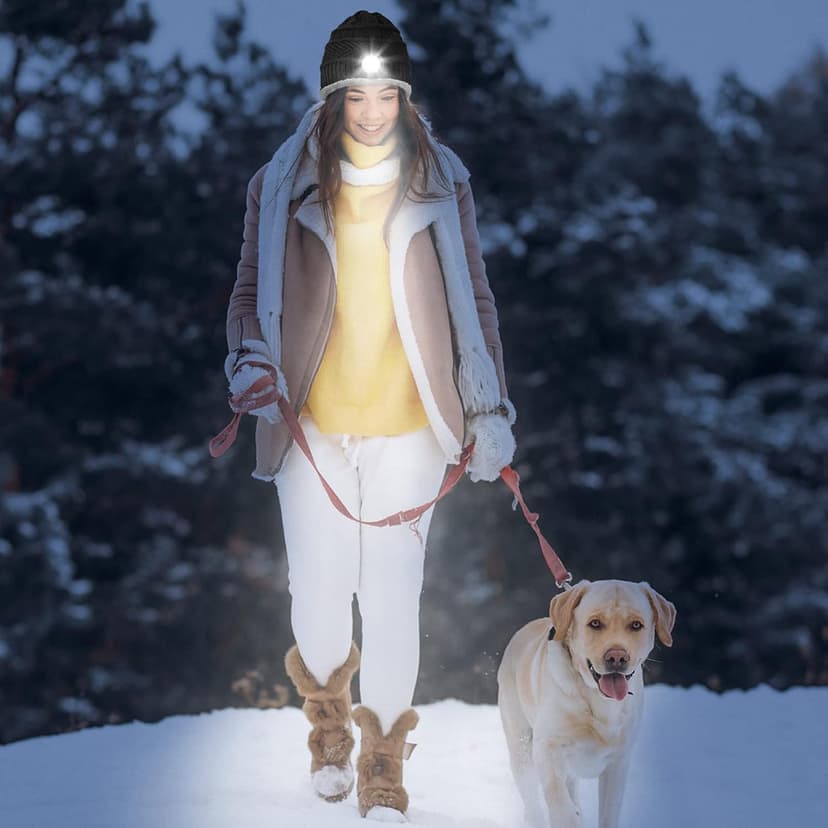 HIGHEVER LED Beanie Hat with Light: Christmas Stocking Stuffers for Men Adult Cool Gifts for Teen Boys Men Dad Winter Gifts